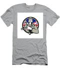 British Tyre Technician Lug Wrench Union Jack Flag Circle Icon Aloysius Patrimonio T-Shirt
