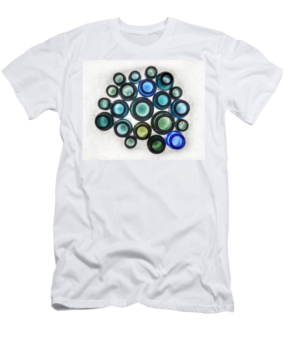 Bromo Seltzer Vintage Glass Bottles Top Abstract Marianna Mills T-Shirt