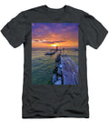 Brooding Colorful Sky Over Lonely Lighthouse James Brey T-Shirt