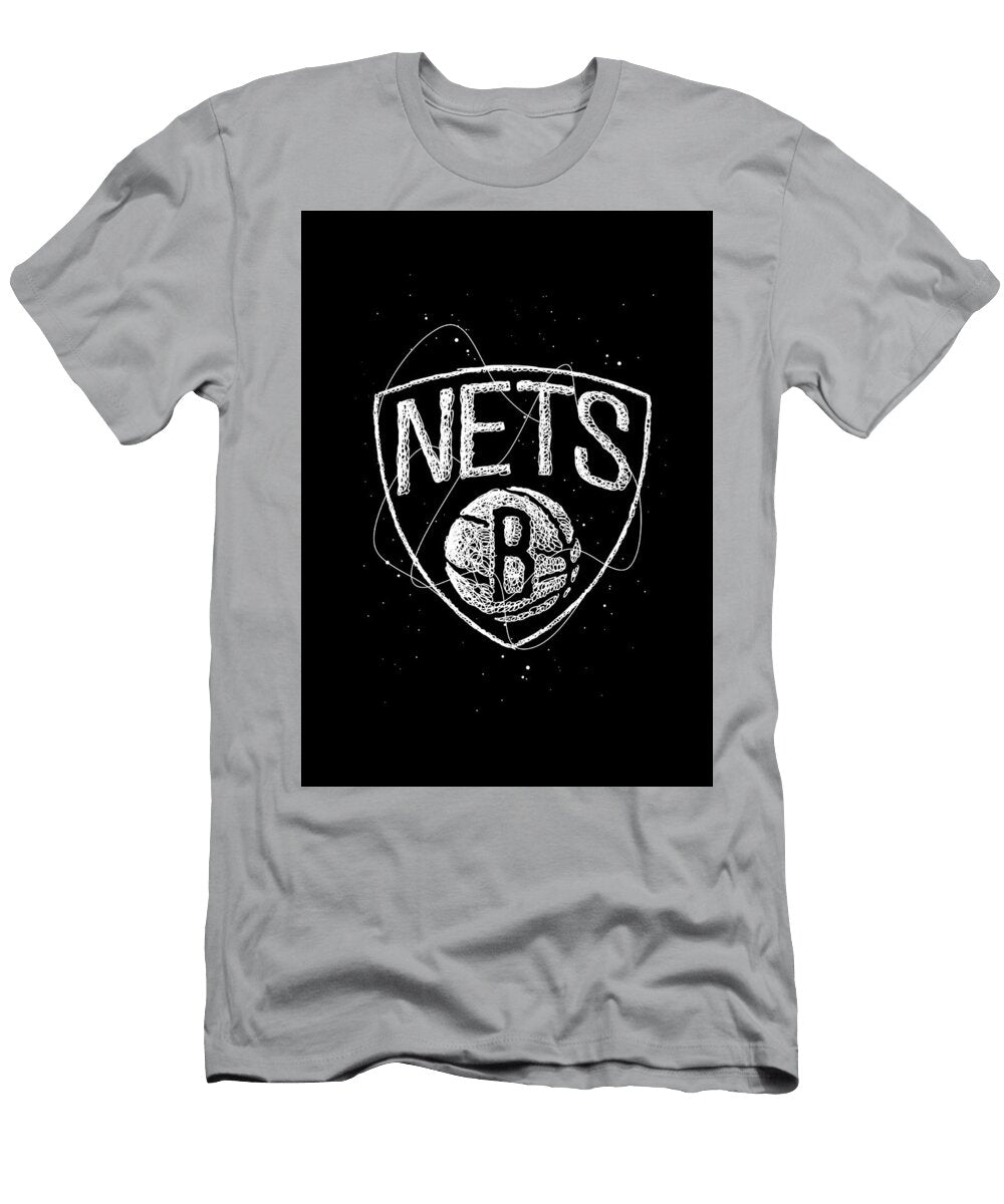Brooklyn Nets Basketball NBA Logo Symbol Erwin Saputra T-Shirt