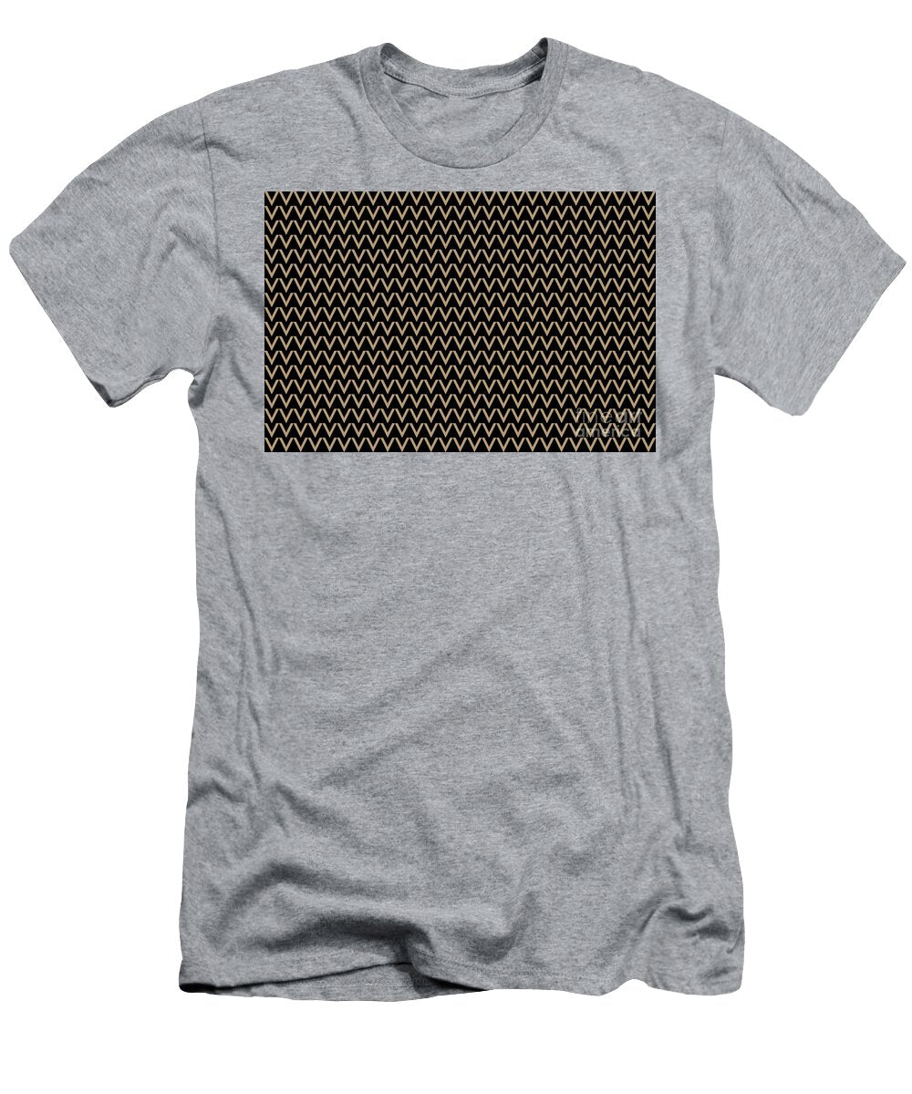 Brown and Black Chevron Pattern Petite Pattern Minimal Graphic Designs T-Shirt
