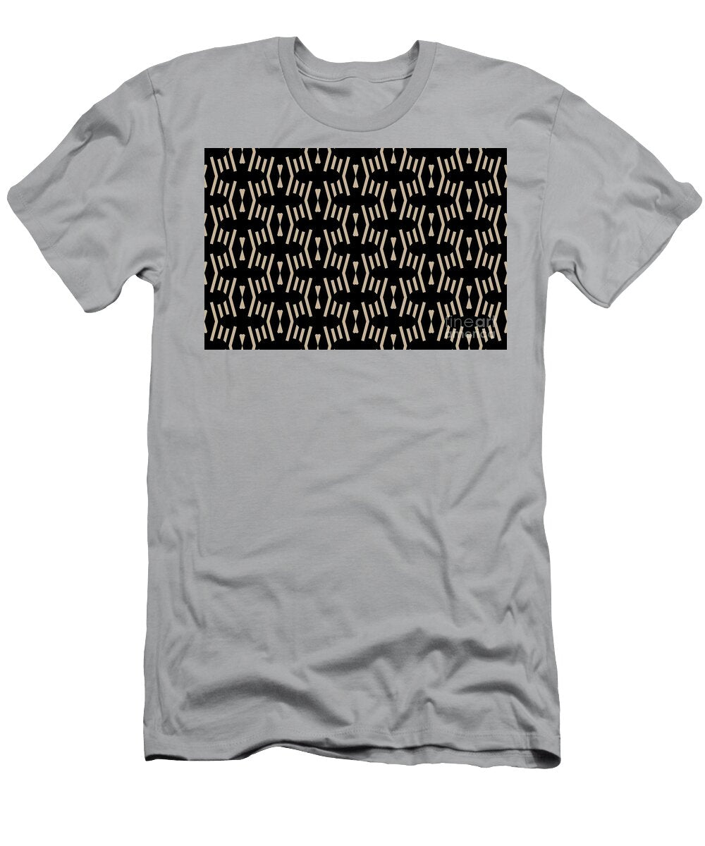 Brown and Black Minimal Vertical Stripe Pattern Petite Pattern Minimal Graphic Designs T-Shirt