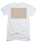 Brown and White Art Deco Geometric Shape Pattern Petite Pattern Minimal Graphic Designs T-Shirt
