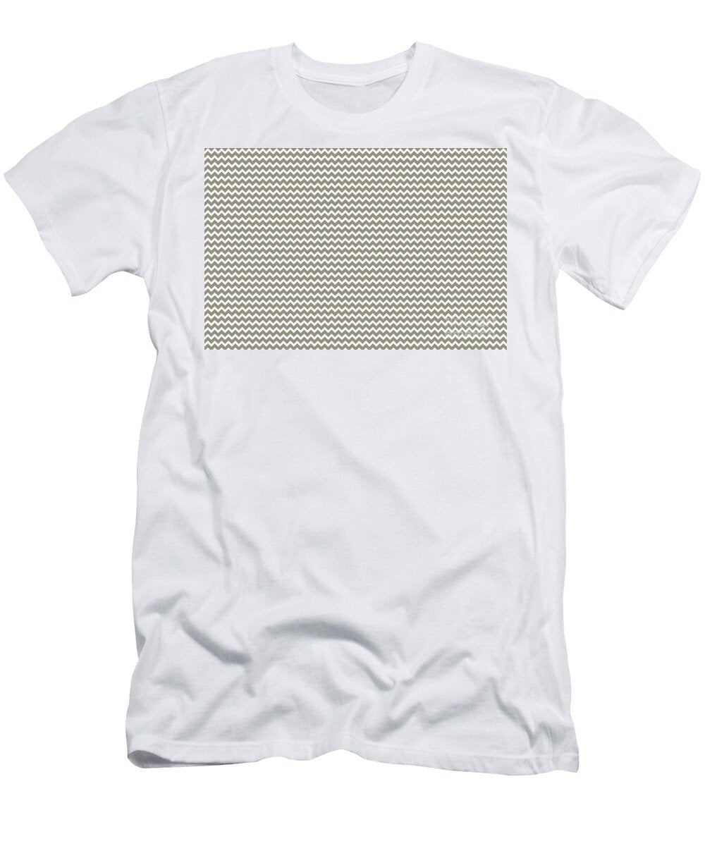 Brown and White Horizontal Line Pattern Petite Pattern Minimal Graphic Designs T-Shirt