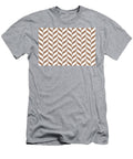 Brown and White Pretty Herringbone Pattern Petite Pattern Minimal Graphic Designs T-Shirt