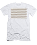Brown and White Stripe Chevron Ripple Pattern Petite Pattern Minimal Graphic Designs T-Shirt