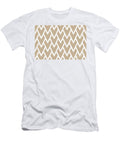 Brown and White Tessellation Line Pattern 17 Petite Pattern Minimal Graphic Designs T-Shirt
