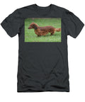 Brown Long Hair Dachshund Dog Dejavu Designs T-Shirt