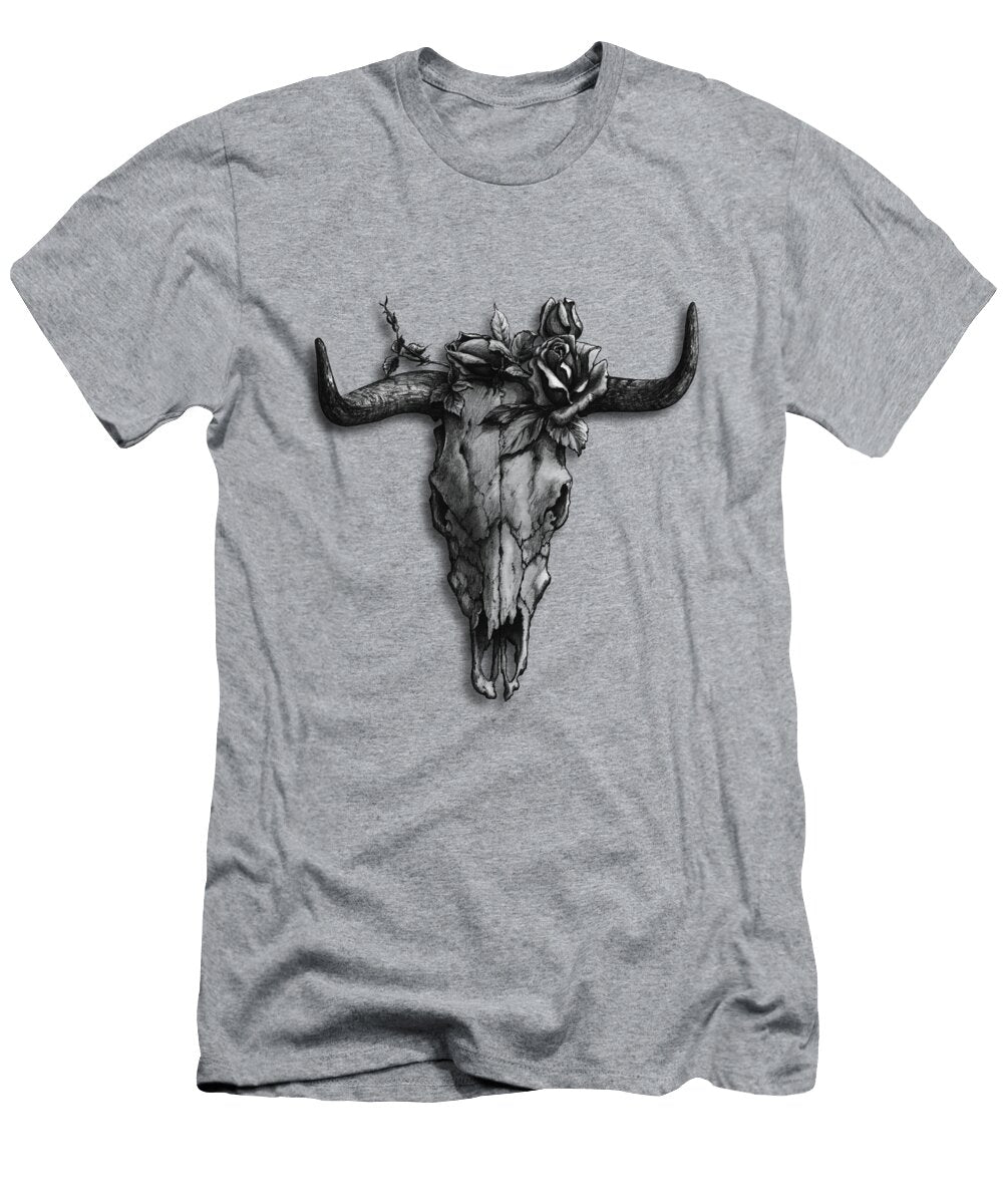 Bull Skull and Rose Update Fiber Emerico Imre Toth T-Shirt