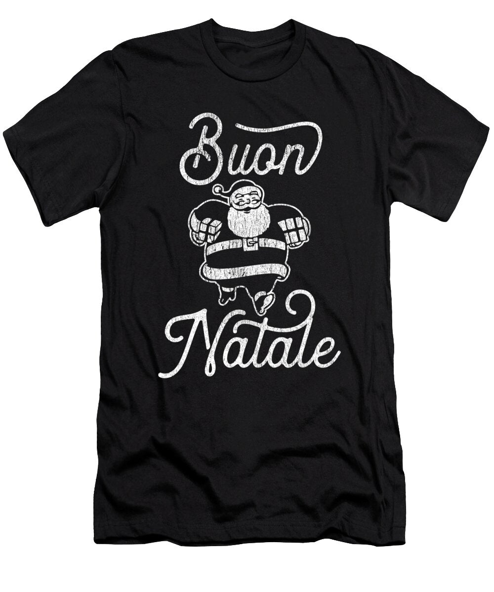Buon Natale Color Faded Italian Christmas Product Deluxe Chimp T-Shirt