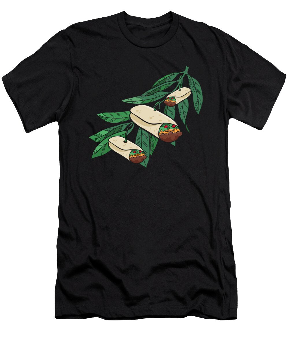 Burrito Branch Foodie Mexican Food Burrito Crazy Squirrel T-Shirt