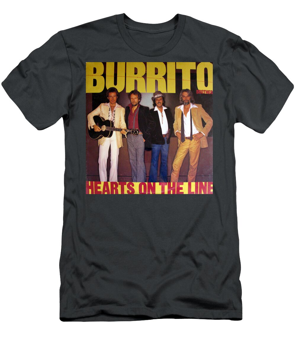 Burrito Brothers Hearts on the Line Album Cover 1981 Robert Banach T-Shirt
