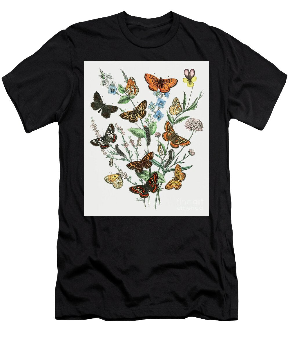 Butterflies Among Wildflowers Al Fanous T-Shirt