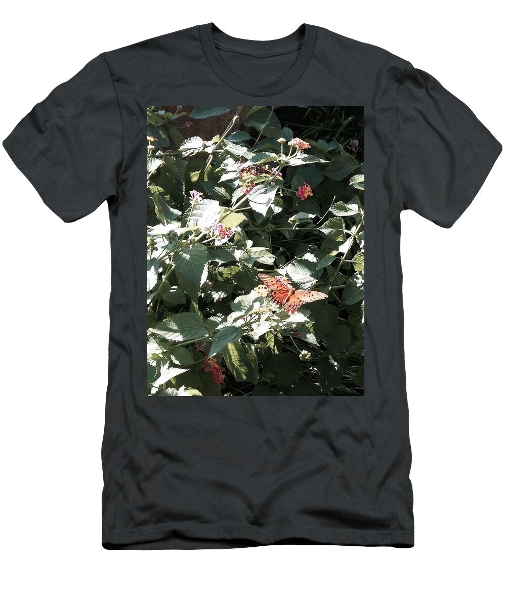 Butterfly Resting on Floral Bush LA Veta Kirby T-Shirt