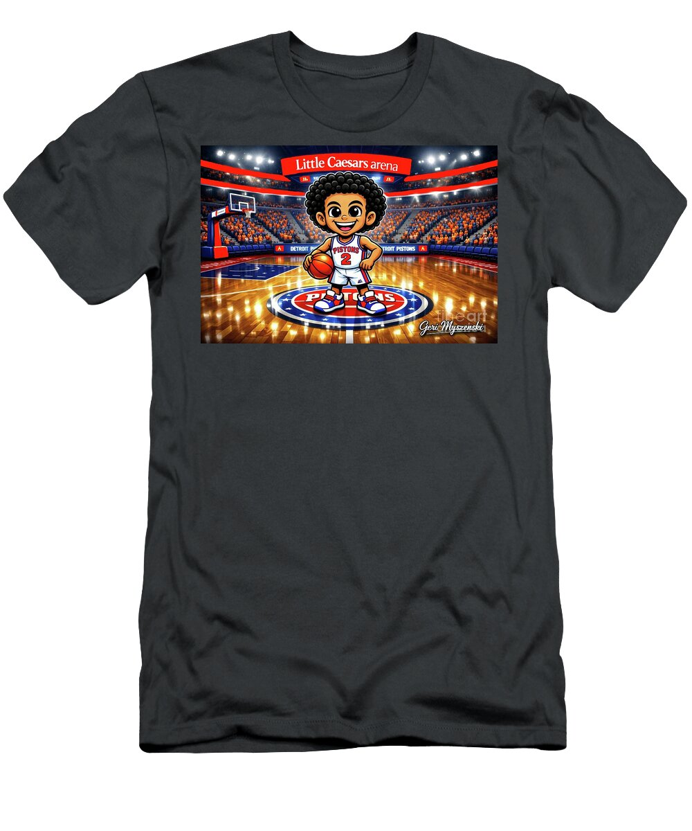 Cade Cunningham Detroit Pistons Littlr Caesars Arena Geraldine Myszenski T-Shirt