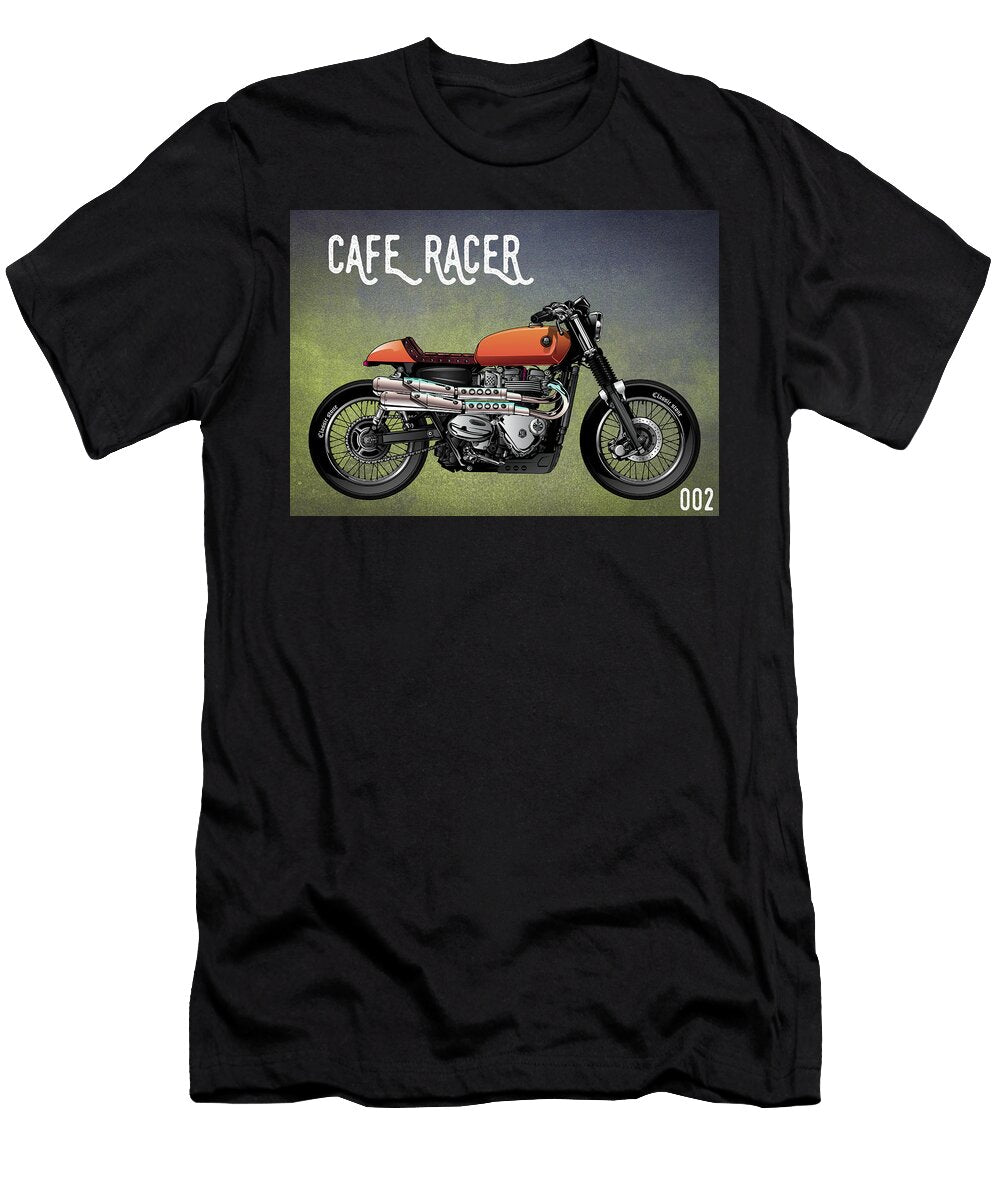 Cafe Racer Vintage Motorcycle 002 Carlos V T-Shirt