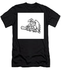 Californian Condor Clutching Perching on a Baseball Bat Mascot Black and White Aloysius Patrimonio T-Shirt
