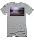 Calm Lake Reflection Cloud Trails Mike Reid T-Shirt