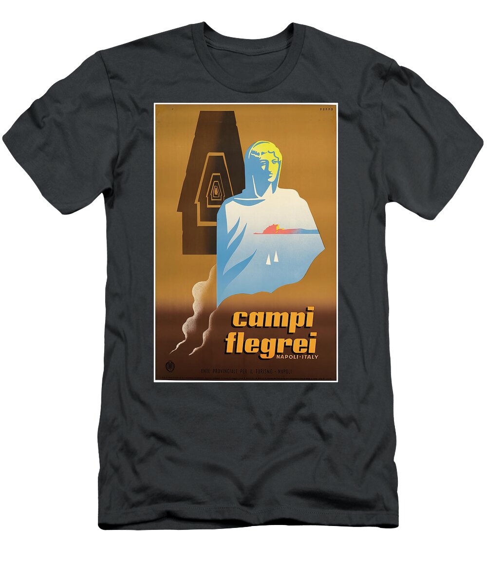 Campi Flegrei Vintage Travel Poster Puppo Mario T-Shirt