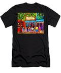 Canadian Artists Montreal Paintings Cosmos Restaurant Sherbrooke Street West Sidewalk Cafe Scene Carole Spandau T-Shirt