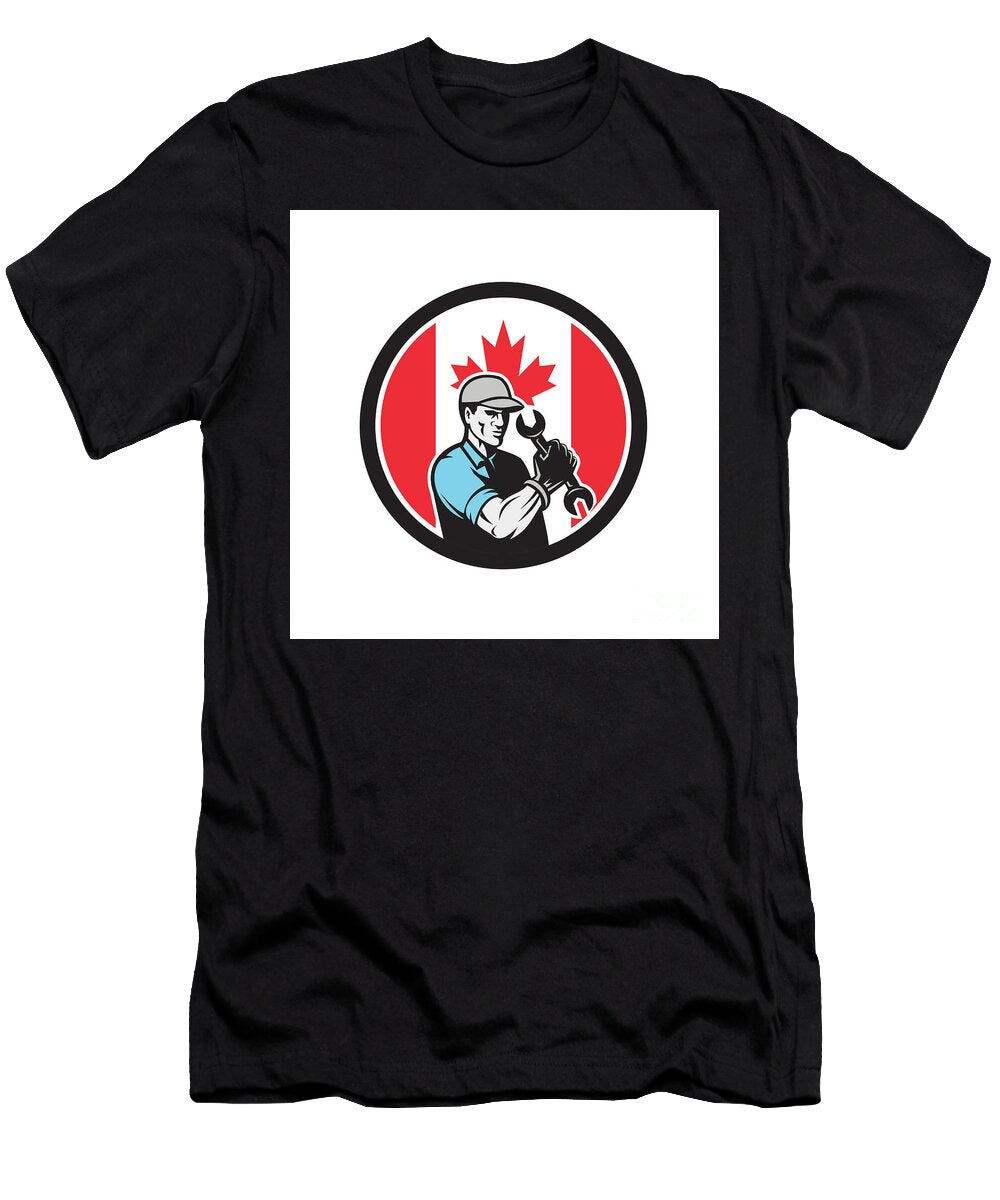 Canadian Mechanic Canada Flag Icon Aloysius Patrimonio T-Shirt