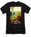Capri 1920s Tourism Poster Showing the View From the Pergola At Villa San Michele Down the Sorrentine Peninsula with Mount Vesuvius in the Far Distance Mario Borgoni T-Shirt