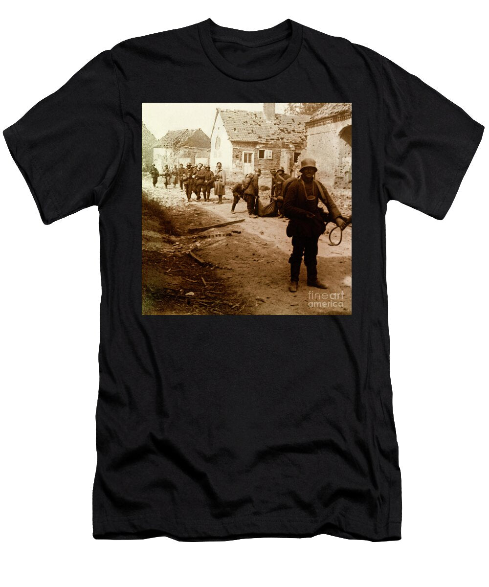 Capture of Courcelles By the Germans Oise First World War Stereoscopic Glass Plate Anonymous T-Shirt