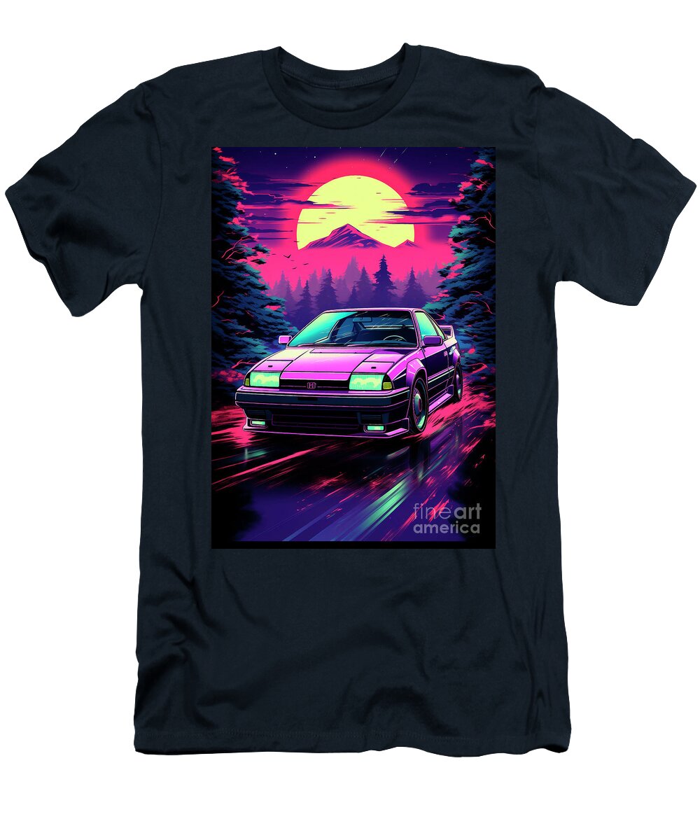 Car 121 Honda Accord Retro Revival Rides Clark Leffler T-Shirt