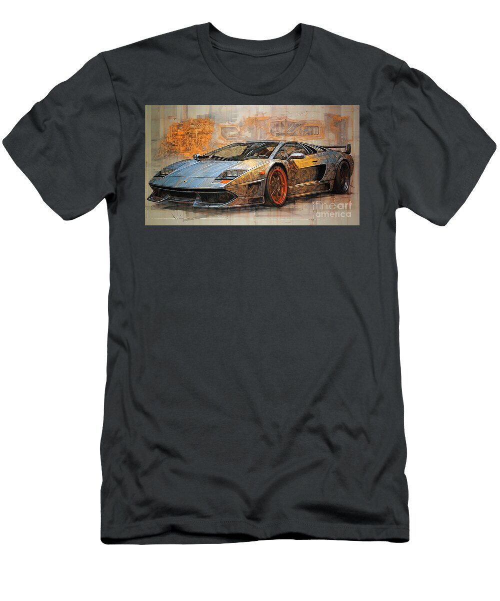 Car 1559 Lamborghini Diablo Gt Supercar Clark Leffler T-Shirt