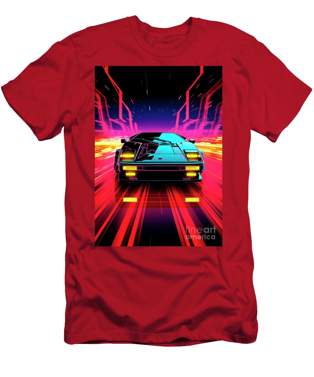 Car 167 Lamborghini Countach Retro Revival Rides Clark Leffler T-Shirt