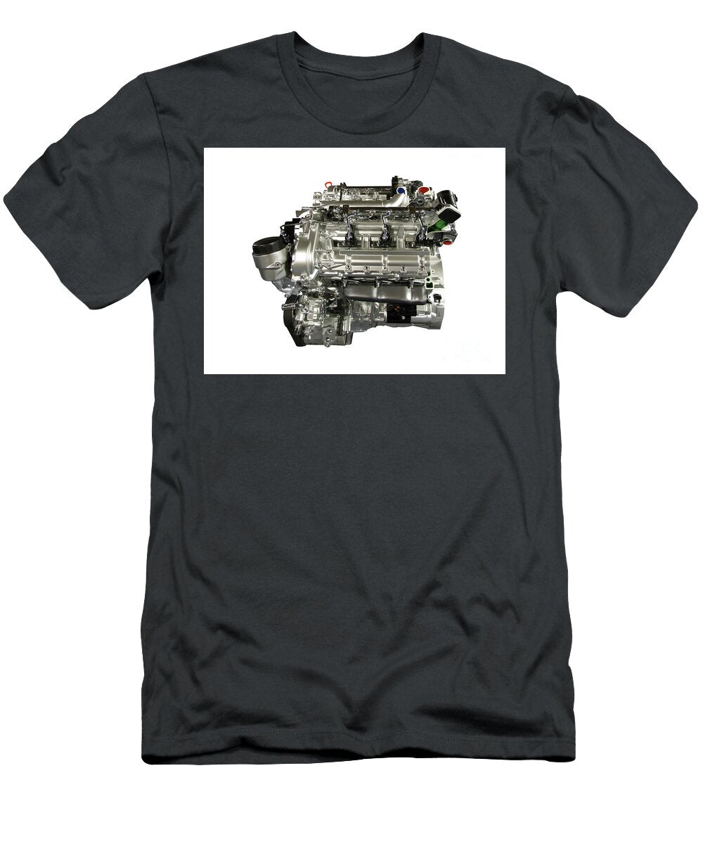 Car Chrome Engine Isolated on White Goce Risteski T-Shirt