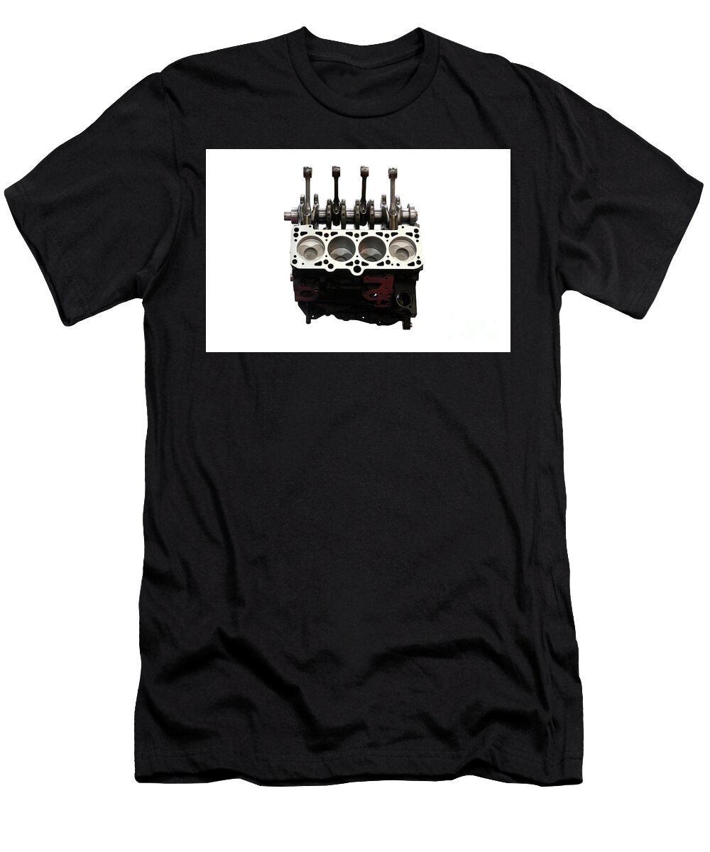 Car Engine and Pistons Isolated on White Background Goce Risteski T-Shirt
