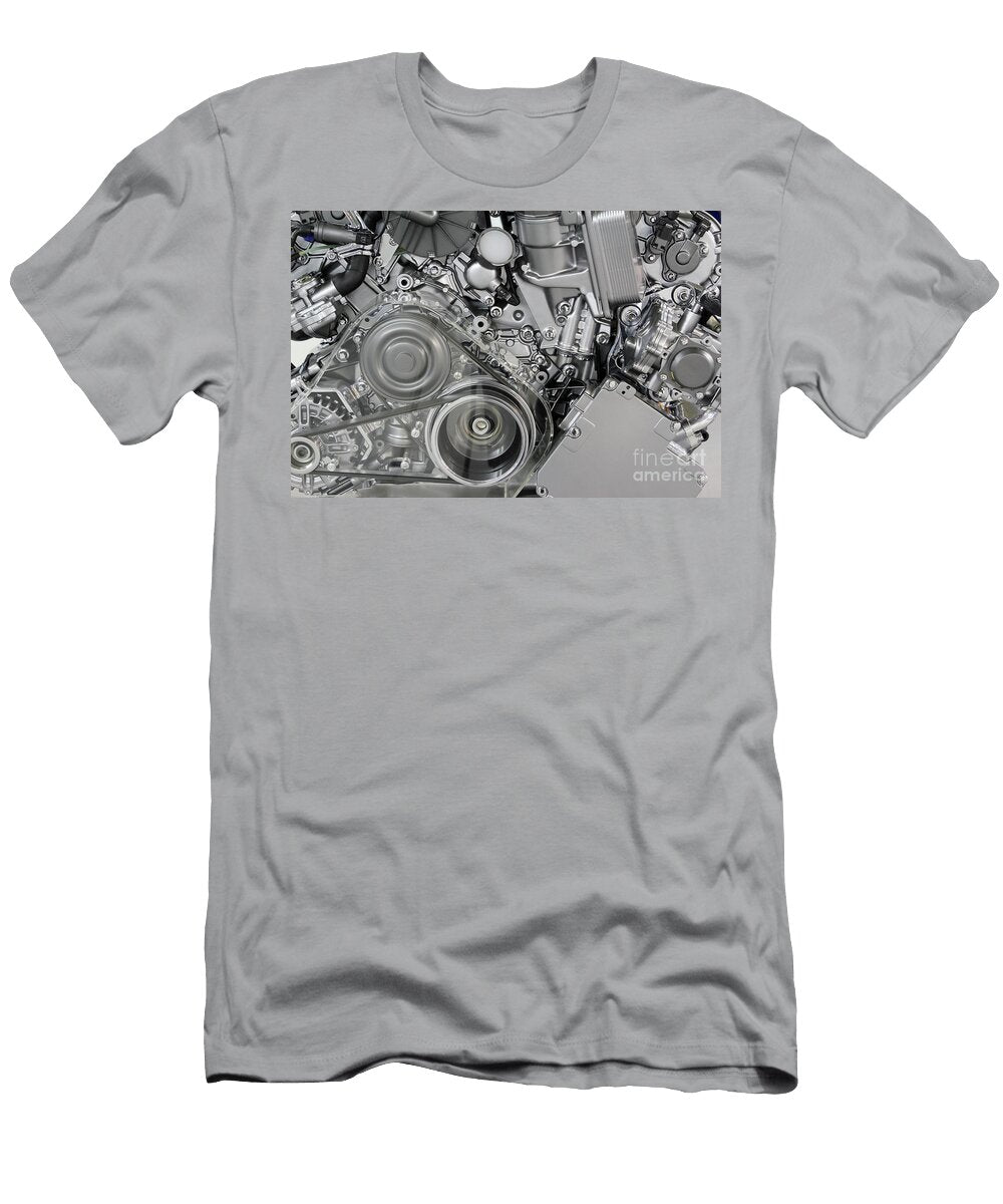 Car Engine Belt and Gears Detail Goce Risteski T-Shirt