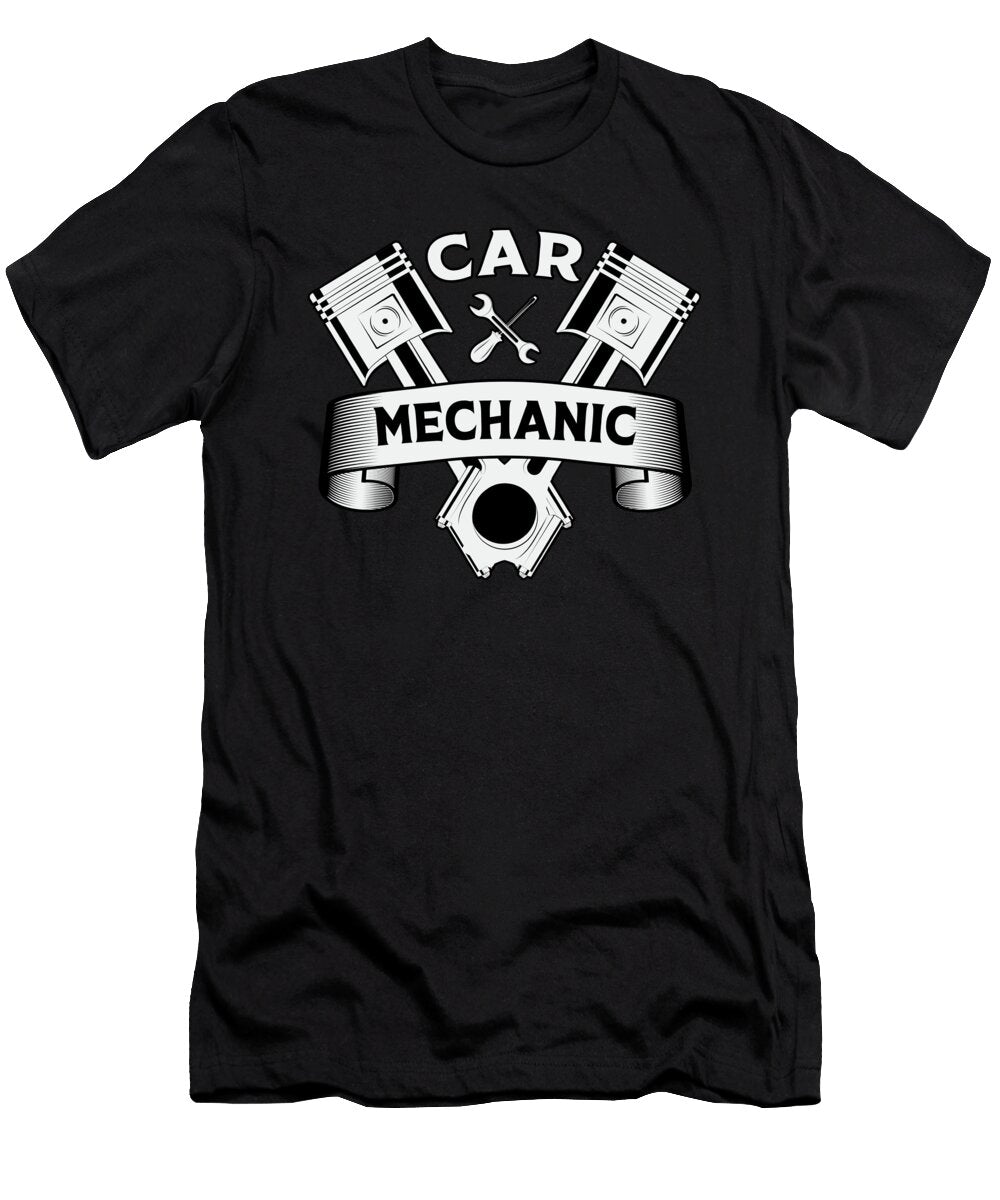 Car Mechanic Engine Mechanics Car Funny Gift Idea Tshirtconcepts Marvin Poppe T-Shirt