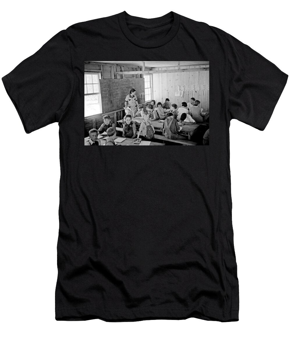 Carl Mydans School At Skyline Farms Near Scottsboro Alabama 1936 Celestial Images T-Shirt