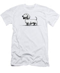 Cartoon Dachshund on Gray Background Beautiful Things T-Shirt