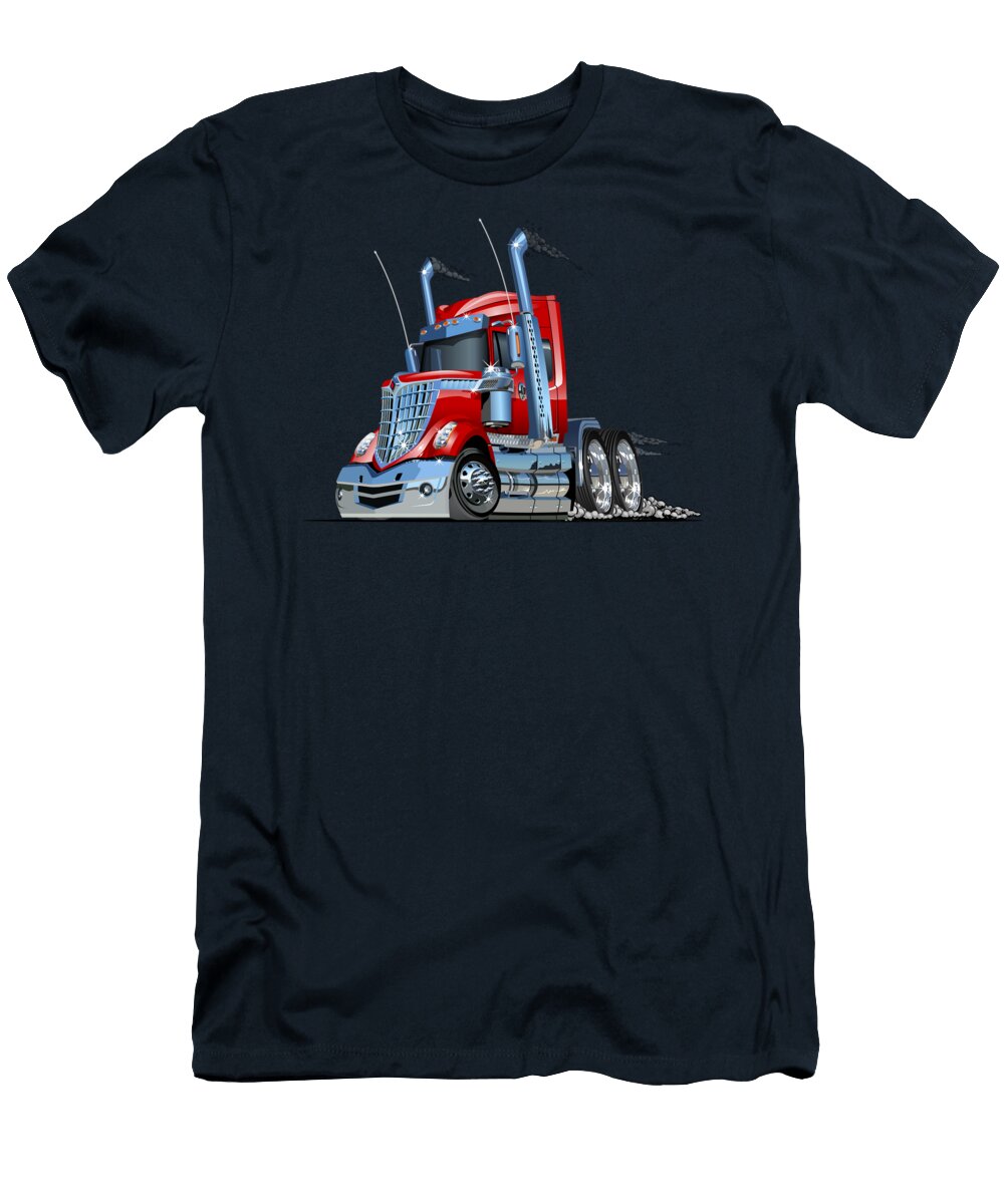 Cartoon Semi Truck Aleksandr Volodin T-Shirt