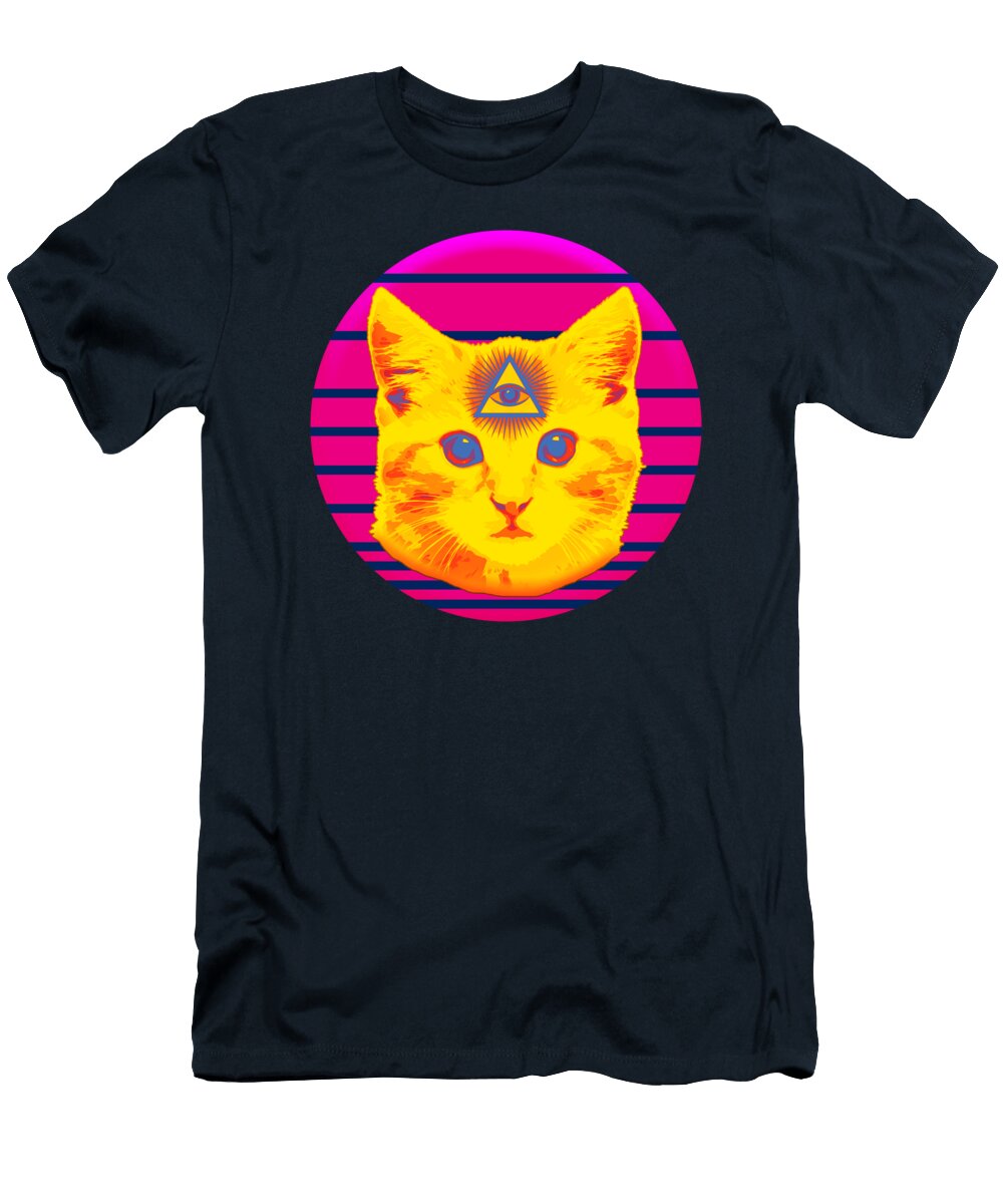 Cat God Is Watching Chrisoconnell T-Shirt