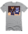 Cat on Chair of Minecraft Generative Ai Illustration Miroslav Nemecek T-Shirt