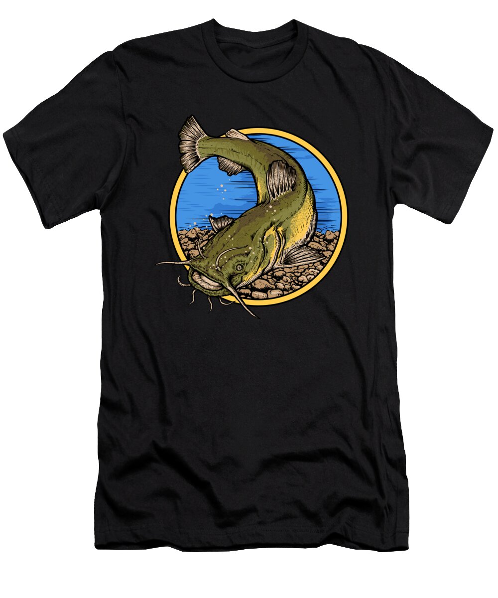 Catfish Fishing Design for Fishermen and Women Jacob Hughes T-Shirt