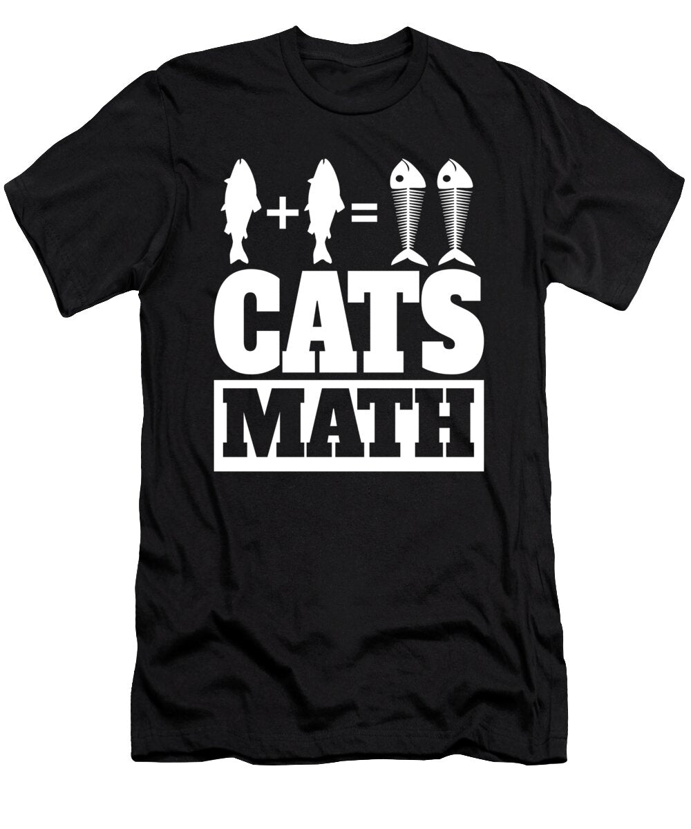 Cats Math Maths Physics Fish Cats Kitten Moon T-Shirt