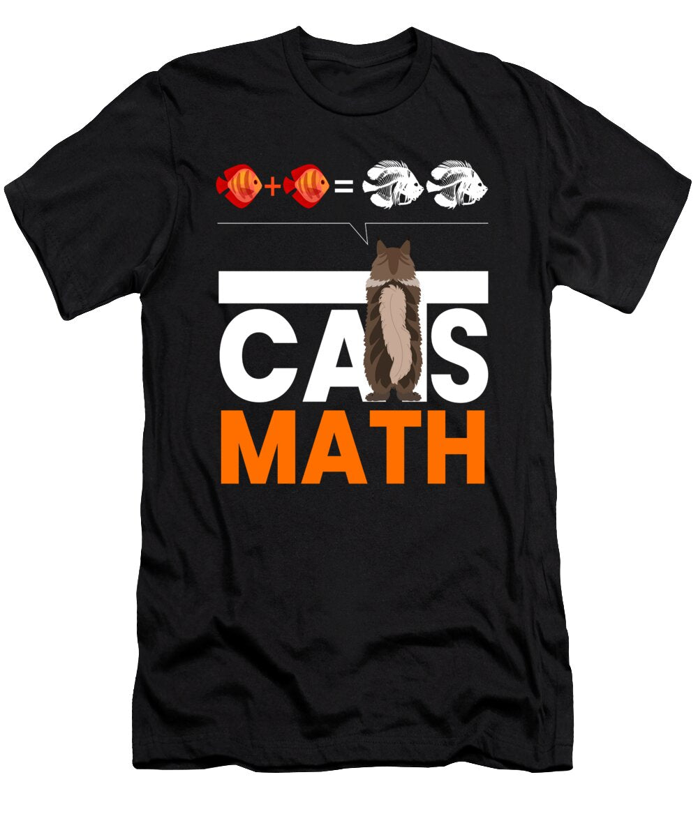 Cats Math Maths Physics Fish Cats Moon T-Shirt
