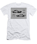 Celica Supra Car Minimal Vehicle Geometric Pencil Monochrome Sketch Toyota Auto Clint Mclaughlin T-Shirt