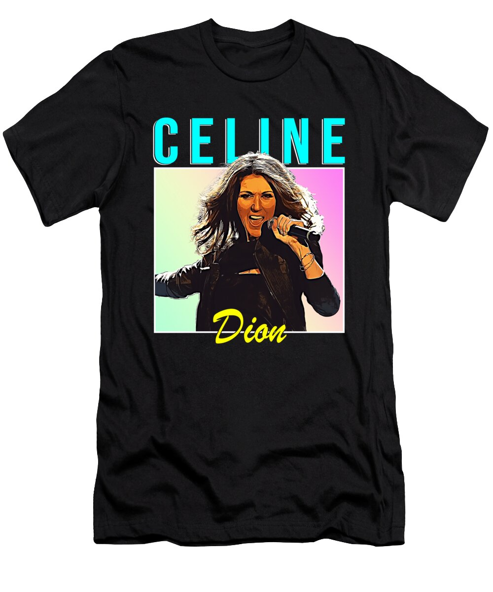 Celine Dion Retro Faded Style Design Design Multiverse T-Shirt