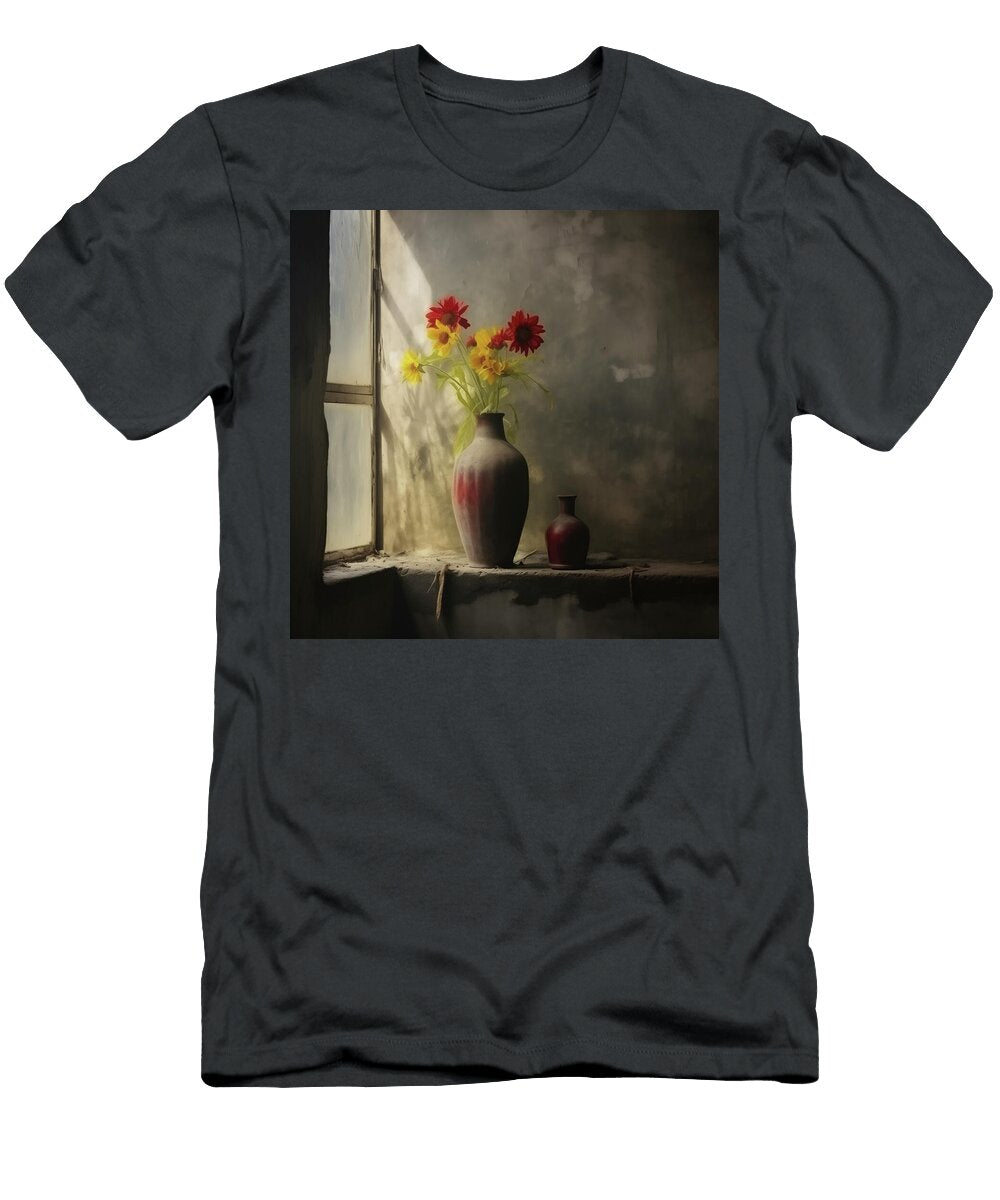 Ceramic Vase of Red and Yellow Flowers Yo Pedro T-Shirt