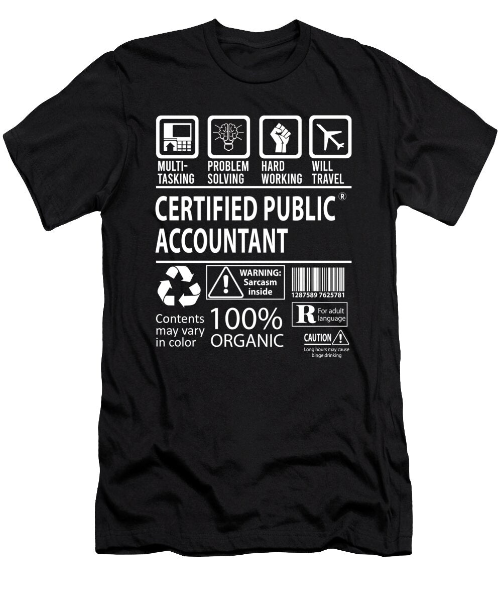 Certified Public Accountant Multitasking Job Title Gift Item Shi Hu Kang T-Shirt