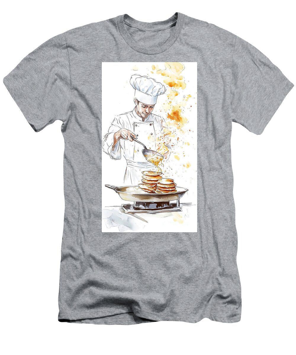 Chef Cooking Delicious Pancakes Clint Mclaughlin T-Shirt