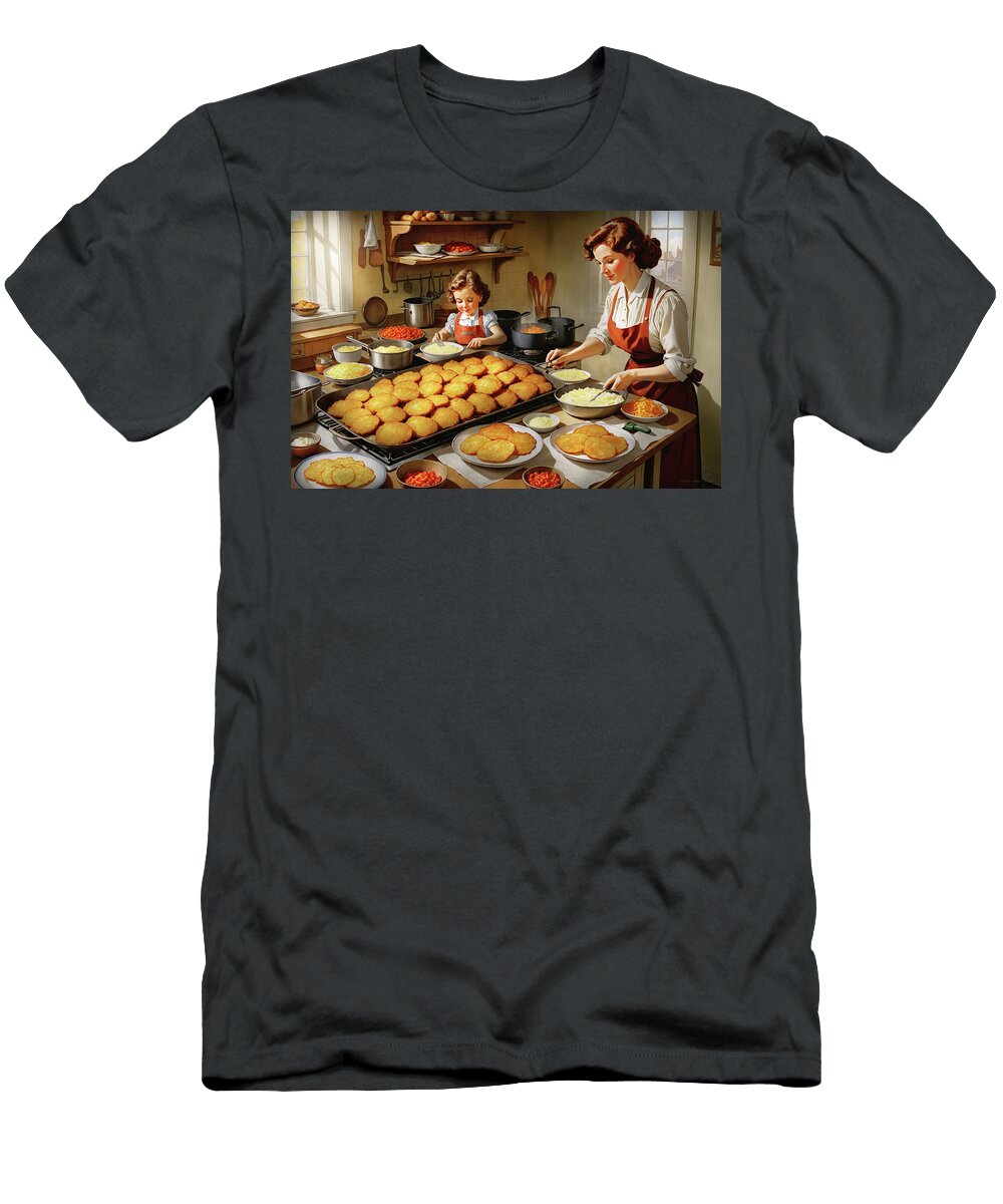 Chef Jewish Making Latkas with My Mother Mike Savad T-Shirt