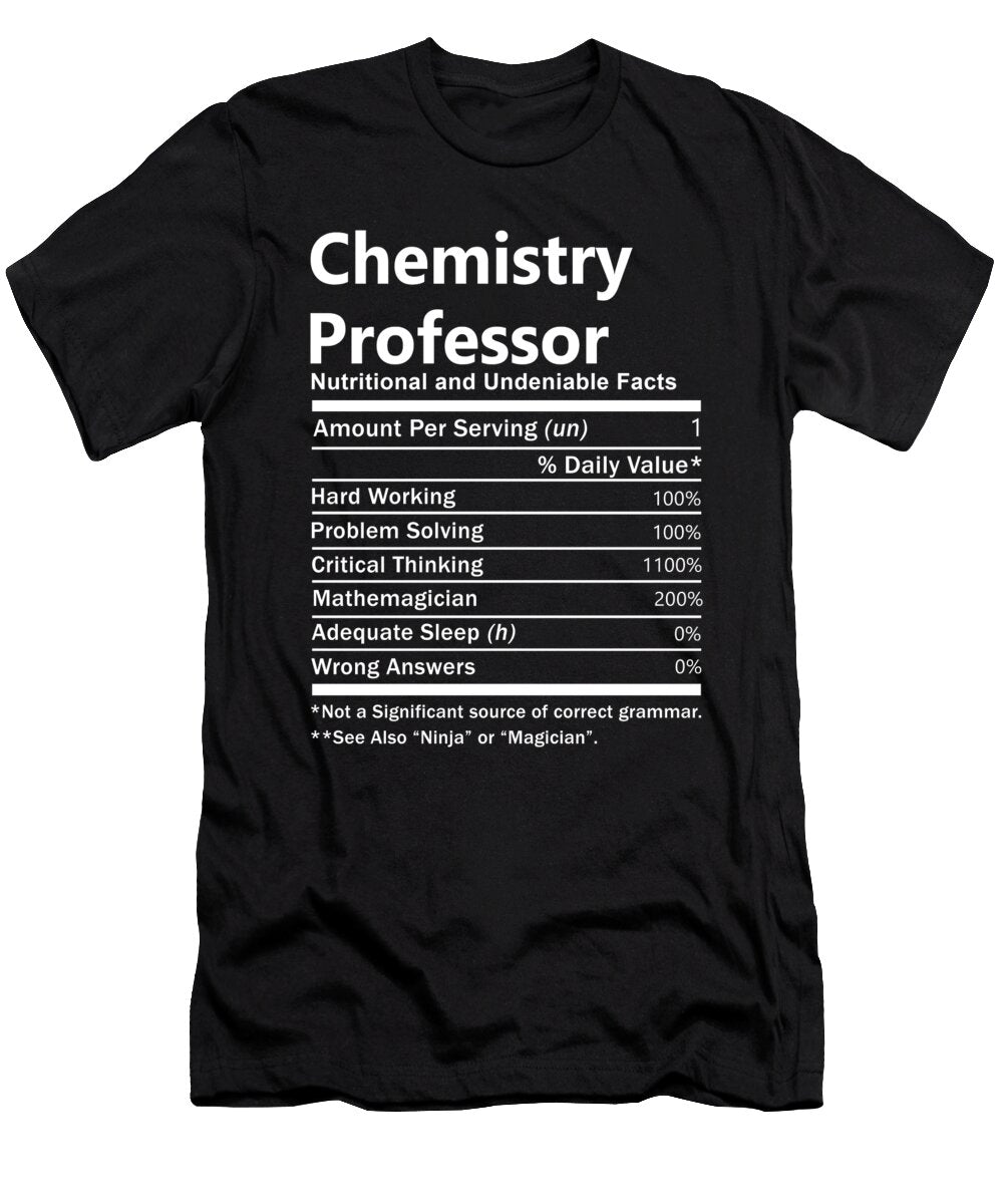 Chemistry Professor Nutrition Factors Gift Item Shi Hu Kang T-Shirt