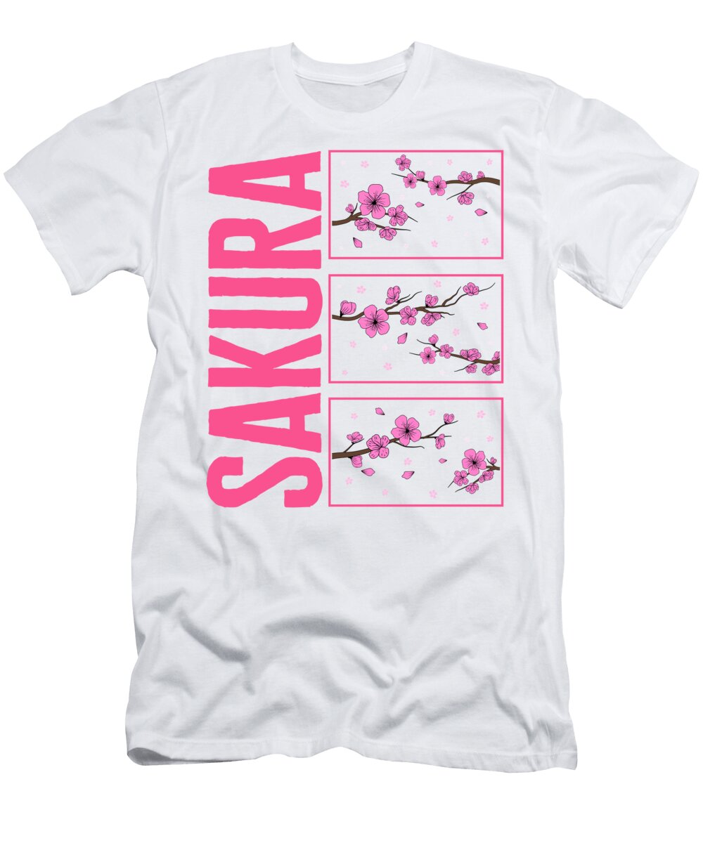 Cherry Blossom Sakura Kawaii Pop Culture Cherry Blossom Festival Japanese Character Art Pink Flower Gift Sifou Store T-Shirt